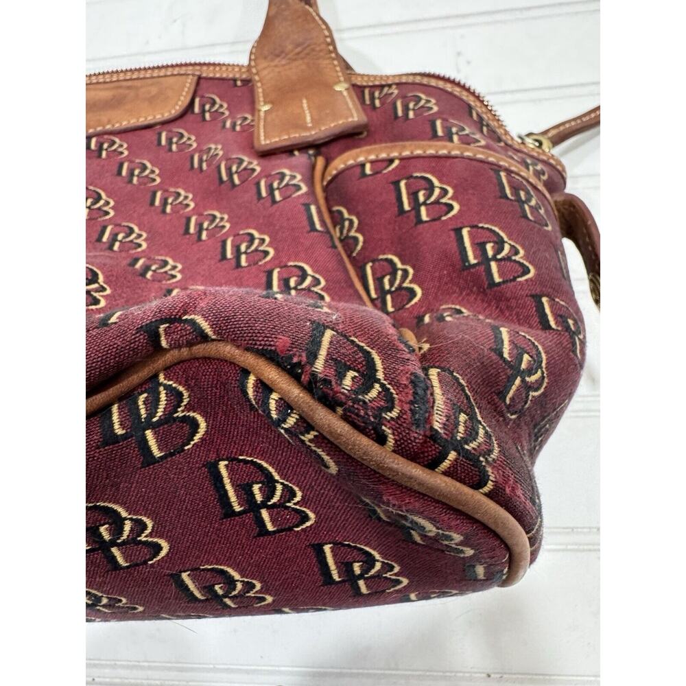 Authentic Dooney & Bourke Women's Red Gold Luxury Shoulder Bag - Picture 8 of 13